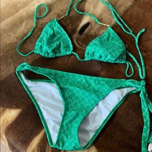 Raisins brand bikini green size Large
